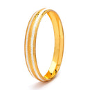 Gold Plated Dual Toned Engraved Texture Kada For Men