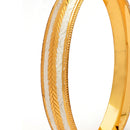 Gold Plated Dual Toned Engraved Texture Kada For Men