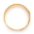 Gold Plated Dual Toned Engraved Texture Kada For Men