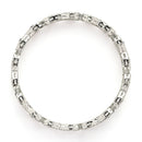 Rhodium Plated Silver Toned Bow Shaped White American Diamond Studded Bangles Set Of 2