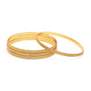 Gold Plated Contemporary Design Bangles Set Of 4