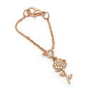 Rose Gold Plated Stylish White American Diamond Contemporary Watch Charms