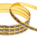Gold Plated Dual Toned Traditional Contemporary Bangles Set Of 4