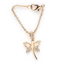 Rose Gold Plated Stylish White American Diamond Contemporary Watch Charms