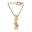 Rose Gold Plated Stylish White American Diamond Contemporary Watch Charms