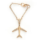 Rose Gold Plated Cubic Zirconia Studded Adjustable Watch Charm