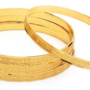 Gold Plated Traditional Contemporary Design Bangle Set Of 4