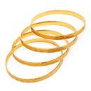Gold Plated Traditional Contemporary Design Bangle Set Of 4