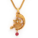 Gold Plated with Traditional Design Copper Pendent Set