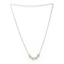 Rhodium Plated with White American Diamond Studded Pendant