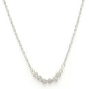 Rhodium Plated with Heart Shaped Design & White American Diamond Studded Pendant