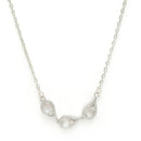 Rhodium Plated with Beautiful Tear Drop Shape Pendant