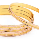 Gold Plated Traditional Engraved Design Bangles Set Of 4