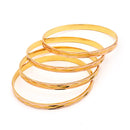 Gold Plated Traditional Engraved Design Bangles Set Of 4