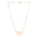 Rose Gold Plated with Thin Chain "Maa" Word Design Stainless Steel Pendant Set