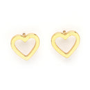 Gold Plated with Thin Chain & Dual Heart Design Stainless Steel Pendent Set