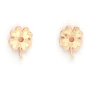 Rose Gold Plated with Clover Leaf Shaped Design Stainless Steel Pendent Set