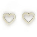 Rhodium Plated with Stylish Heart Shaped Stainless Steel Pendant Set