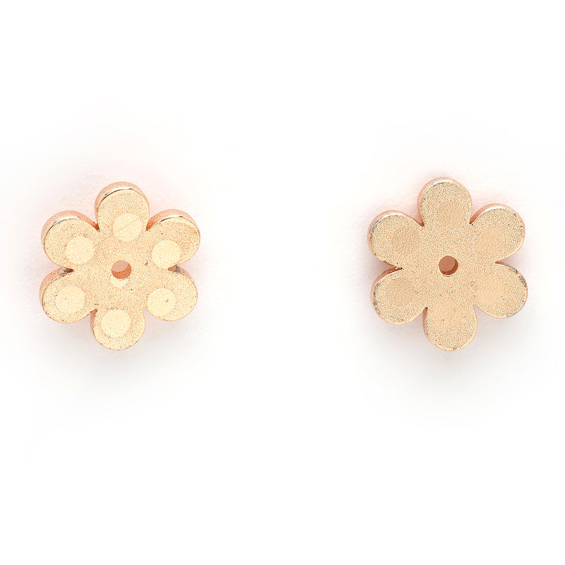 Rose Gold Plated with Circular & Floral design Stainless Steel Pendent Set