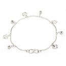 Rhodium Plated with Heart Shaped & White Cubic Zirconia Studded Jewellery Set