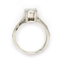 Rhodium Plated Silver Toned White American Diamond Sparkling Studded Adjustable Ring