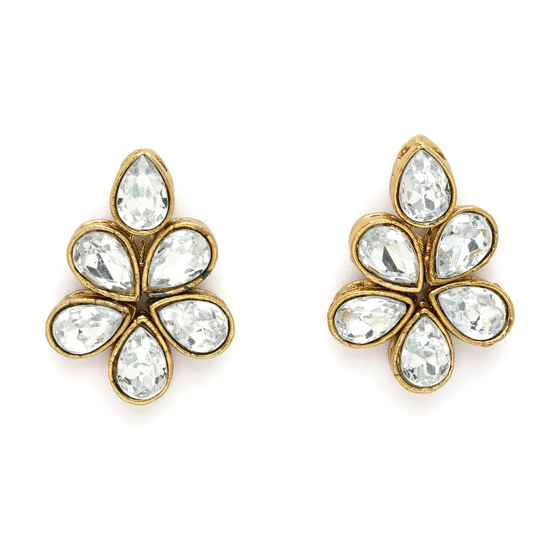 Sea Green Pearl & Kundan Studded Jewellery Set