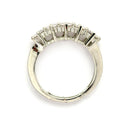 Rhodium Plated Silver Toned  White American Diamond Studded Adjustable Ring