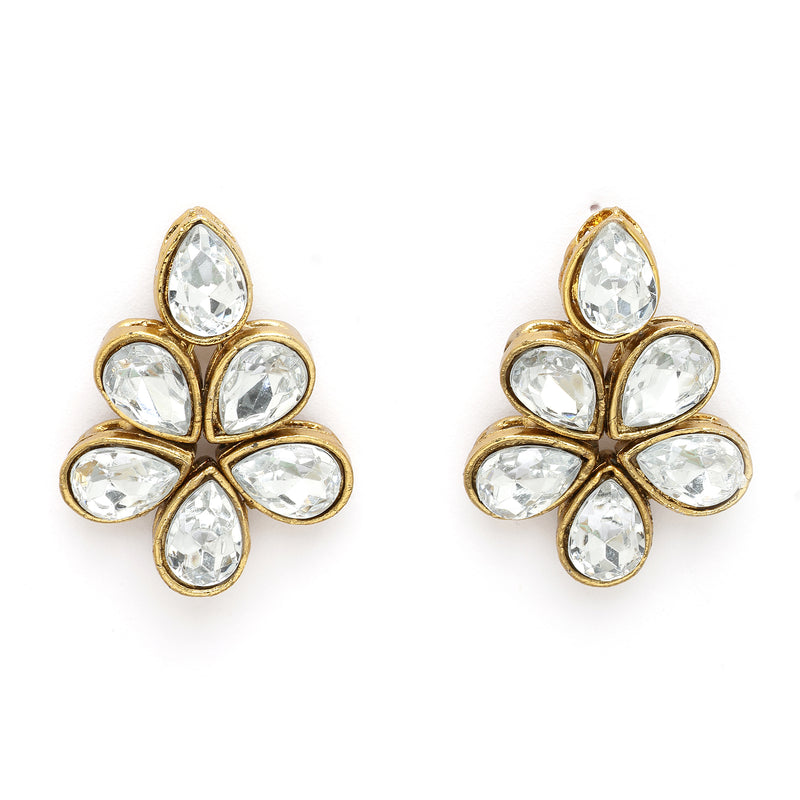 Green Pearl & Kundan Studded Jewellery Set