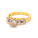 Gold Plated White American Diamond Studded Adjustable Rings