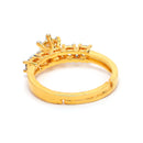 Gold Plated White American Diamond Studded Adjustable Rings
