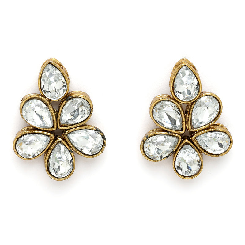 Sky Blue Pearl & Kundan Studded Jewellery Set