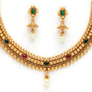 Gold Plated  Motif Design Jewellery Set