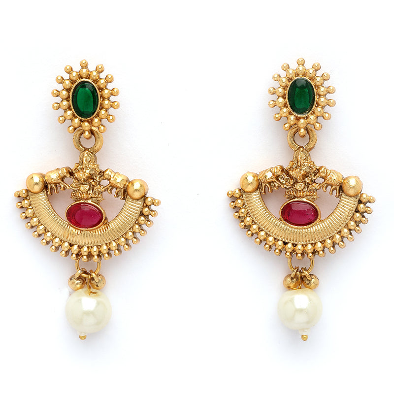 Gold Plated Elephant Motif Design Jewellery Set