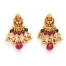 Gold Plated Lakshmi Kasu Mala design Necklace Set