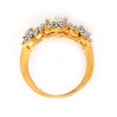 Gold Plated White American Diamond Studded Adjustable Ring