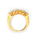 Gold Plated White American Diamond Studded Adjustable Ring