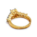 Gold Plated American Diamond Studded Adjustable Ring