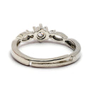 Elegant Rhodium Plated Silver Toned White American Diamond Studded Adjustable Ring