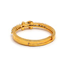 Gold Plated Infinity White Cubic Zirconia Studded Detailing Adjustable Ring