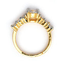 Gold Plated American Diamond Studded Adjustable Ring