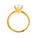 Gold Plated American Diamond Studded Adjustable Ring