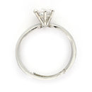 Rhodium Plated Silver Toned White American Diamond Studded Band Adjustable Ring