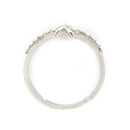 Rhodium Plated Silver Toned Infinity White Cubic Zirconia Studded Adjustable Ring