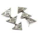 Oxidised Silver Toned Tribal Style Triangular Shaped Jewellery Set