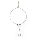 Rhodium Plated Silver Toned White Cubic Zirconia Studded Butterfly Charm Anklet