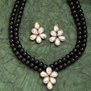 Black Pearl & Kundan Studded Jewellery Set