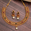 Gold Plated  Motif Design Jewellery Set