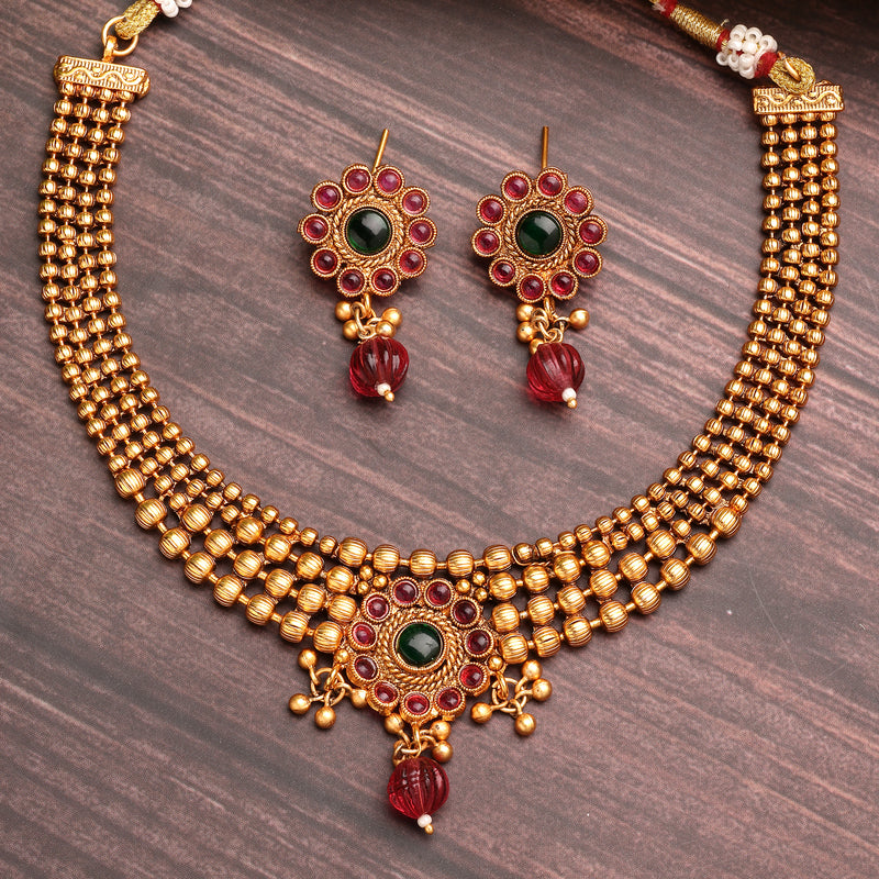 Gold Plated Classic Jewellery Set
