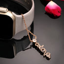 Rose Gold Plated Stylish White American Diamond Contemporary Watch Charms