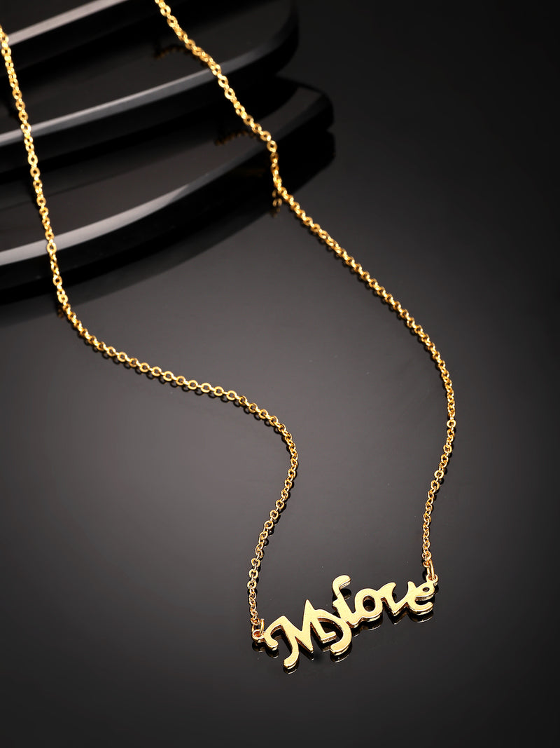 Gold Plated with Stylish Design Stainless Steel Pendent Set